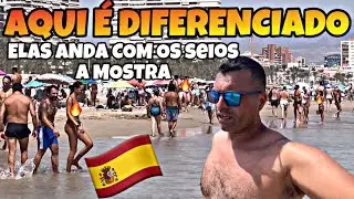 Por isso que a praia aqui na Espanha 🇪🇸 é diferenciada  #vivernaespanha