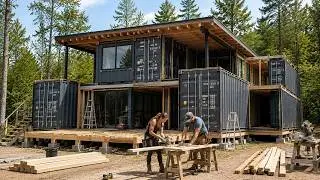 Couple Builds an AMAZING Shipping Container Home With No Experience | Start to Finish