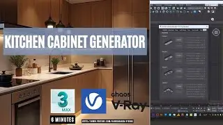 سكربت تصميم المطابخ تلقائيًا | Kitchen Cabinet Generator - 3ds Max Script | translated into English