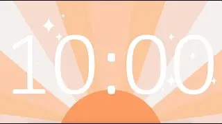 10 Minute Countdown Timer | Boho | Silent with Ending Chime