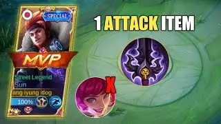 SUN WITH DEMON HUNTER SWORD (REST IS DEFENSIVE ITEMS) IN MYTHICAL GLORY | MlBB 🔥 #sun  #topglobal