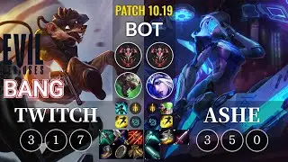 EG Bang Twitch vs Ashe Bot - KR Patch 10.19