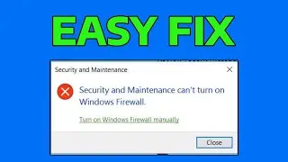 How To Fix Windows Firewall Not Turning On