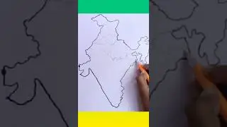 how to draw India map with full States #short #drawing