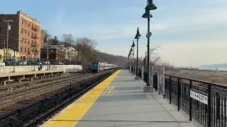 Metro North Super Express Blasts Through Hastings-On-Hudson.