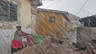 HEAVY RAIN IN LOCAL GHANA COMMUNITY, ACCRA NUNGUA