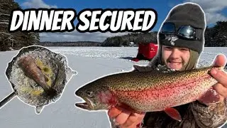 Ice Fishing to Dinner | Rainbow Trout Catch & Cook