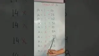 14-x1=14 Multiplication,Table of Fourteen Tables Song Multiplication Time of tables - MathsTables