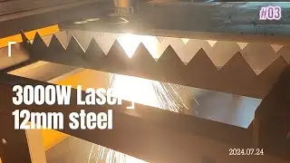 12mm cut by 3000W laser cnc #sheetmetal #lasercnc #cncfiberlaser #max #raycus