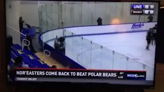 WCSH-NBC TV Sports Report on UNE MHOK Game - Jan 10, 2017