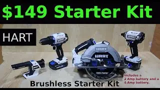 HART 20-Volt 4-Tool Brushless Combo Kit Unboxing.  Great first power tool kit!!.