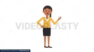 Indian Corporate Woman OK Stock Animation