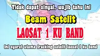 Beam satelit Laosat 1 ku band || Cara mengetahui ukuran parabola yang bisa dipakai tracking