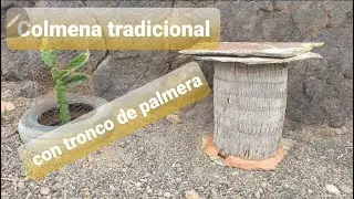 HACER COLMENA TRADICIONAL CON UN TRONCO DE PALMERA.