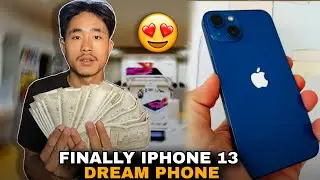 Finally bought my dream phone iPhone 13 after so much hard work 🥹📱