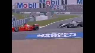 Schumacher and Hakkinen epic F1 fight, 1999 France GP