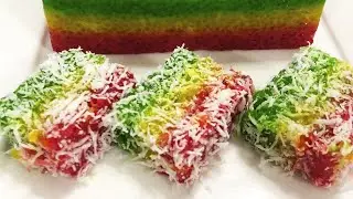 RESEPI KUIH SAGU LAPIS JELITA | BERLEMAK, SEDAP & TAK LEMBIK
