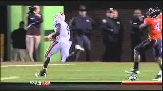 Logan Thomas lowers his shoulder on UVA's Rodney McLeod