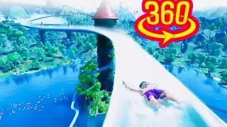Immersive 360 VR Water Slide Adventure!