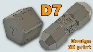 Fair 7 sided dice - D7 - Design and 3D printing