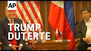 Trump laughs when Duterte calls journalists 