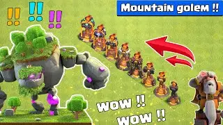 Max mountain golem vs Every defense formation - clash of clans