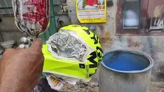 Glossy Clear Coating on MT Motocross Helmet