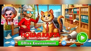 НОВАЯ КАРТА БАБКА И КОТ Angry Gran vs Naughty Cat Sim gameplay walkthrough Android playzee