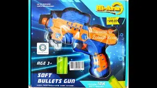 Best Soft Gun with 10X Bullets 🔫 Hi-Arm Soft Bullet Gun Unboxing & Range Test!