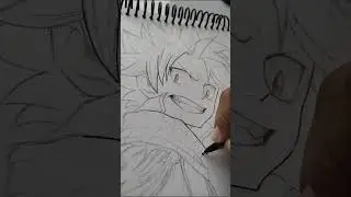 Drawing Natsu Dragneel.... #shorts #art