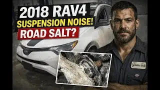 Toyota RAV4 2018 года выпуска издает стук при проезде неровностей &mdash; вышли из строя втулки подвески.
