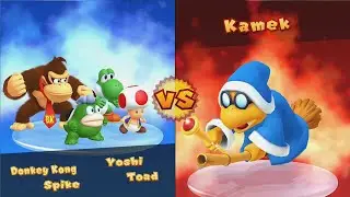 Mario Party 10 Yoshi VS Toad VS Donkey Kong VS Spike Airship Central