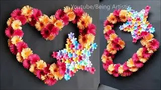 Paper Heart Wall Hanging - Easy Wall Decoration Ideas - Paper craft - DIY Wall Decor