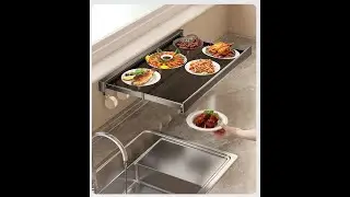 Kitchen Window Sill Extender Plate Board Wall Mounted Kitchen Shelf Foldable Pull-Out Organization