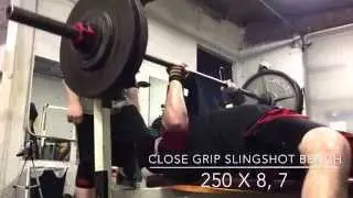 JoshStrength 2/13/15 speed squat and bench assistance