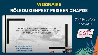 [WEBINAIRE] Le rôle du genre dans la prise en charge de l’EM, par Christine Noël Lemaitre