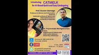 CATMELK AI Cataloguing Tool | Prof. Ruwan Gamage & Dr. Priyanwada | National Library of Sri Lanka