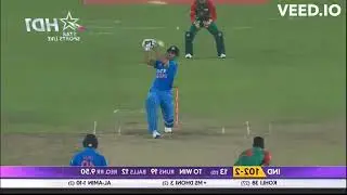 MS DHONI batting LEFT HANDED