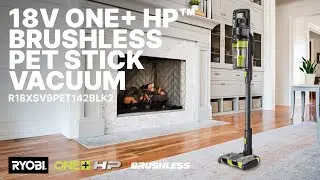 RYOBI 18V ONE+ HP&trade; Brushless Pet Stick Vacuum (R18XSV9PET142BLK2)