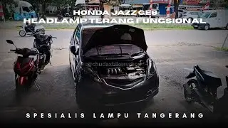 Modifikasi lampu depan honda jazz ge 8 lampu kuning tidak terang #chudaxbikersshop