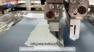 Conductive silver paste printed on the round tube of medical equipment #screenprintingmachine