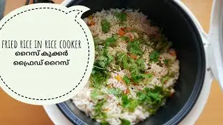 How to prepare vegetable fried rice in rice cooker / one pot meal #friedrice #malayalamrecipes