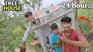 tree house 24 hour survival challenge  | पेड़ के ऊपर 24 घंटा बिताया 😱