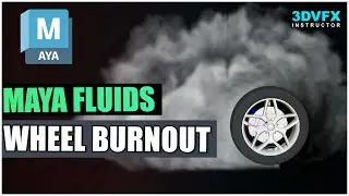 Step-by-Step Wheel Burnout Fluid Simulation in Maya