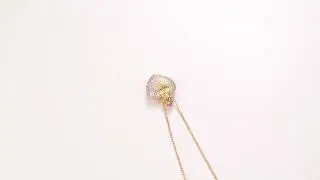 Iced Out Heart Shaped Perfume Bottle Pendants Necklaces Hip Hop Bling Bling