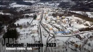 Carlopoli innevata 2023 (CZ) Calabria Italia 🇮🇹 vista drone ✈️ by Antonio Lobello uGesaru