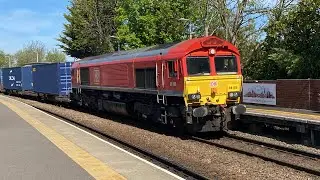 66105 DB cargo 4L45 with 35 containers 11:31 1L Lea Road 30/4/2025