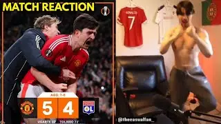 MAN UTD FAN GOES CRAZY REACTING TO | Manchester United 5-4 Lyon Europa league Goal Highlights |