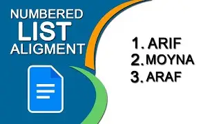 How to Fix a Numbered List's Alignment in Google Docs