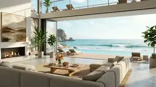 Chill Brazil | Upbeat Bossa Nova Jazz Music & Crashing Waves | Relaxation | Work | Study🎧